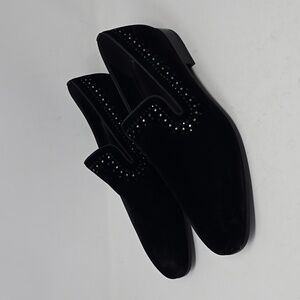Stuart Weitzman Premiere Party Velvet Loafers Black Men's Size 11